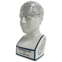 Keramieken 30 Cm Hoge Phrenology Hoofd, 1990’S