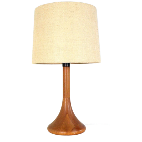 Vintage dyrlund Tafellamp Lamp Xl Hout Deens 1