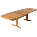Mid Century Deense Ovalen Uitschuifbare Eettafel Van Massief Teakhout Jaren 60 thumbnail 1