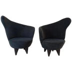 Set Of 2 Vintage Oortjes Design Fauteuils thumbnail 1