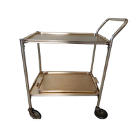 Midcentury Drank Trolley Serveerwagen Messing Engels Woodmet Vintage