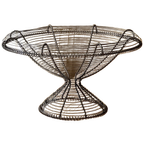 Vintage French Wire Pedestal Bowl thumbnail 1