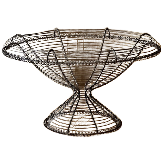 Vintage French Wire Pedestal Bowl 1