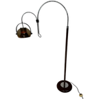 Dijkstra - Rare Model - Space Age Design / Mcm Floor Lamp With Two Arcs - Smoked Acrylic thumbnail 1