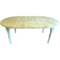 Witte Landelijke Ronde Uitschuifbare Tafel 117 -188 Cm