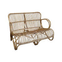 Vintage Rotan Belse 8, 2 Zits Bank, Dutch Design, 1950