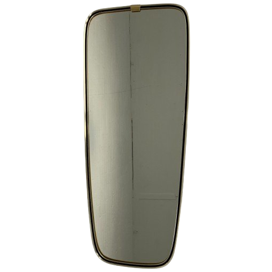 Vintage Spiegel Met Gouden Aluminium Rand, Jaren 60 1