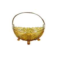 Amber Kleurige Persglas Schaal