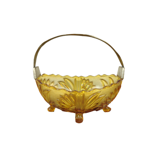 Amber Kleurige Persglas Schaal 1