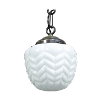 Antieke Art Deco Opaline Hanglamp