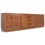 Vintage Brutalist Teak Houten Dressoir Jaren 60 thumbnail 1