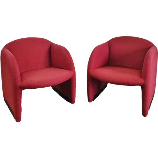 Rode Artifort Ben Fauteuil, Pierre Paulin 1