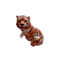 Handgeschilderd Tijger Uit Italië Vintage Retro