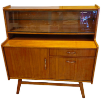 Vintage Highboard Vitrinekast Vitrine Kast Kastje Dressoir Wandkast