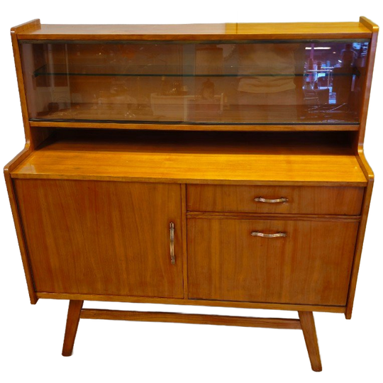 Vintage Highboard Vitrinekast Vitrine Kast Kastje Dressoir Wandkast 1