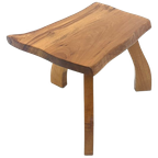 Vintage Brutalist Mini Boomstam Bijzettafel thumbnail 1
