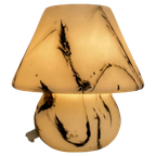 Pecoranera - Vetri Murano - Glass Mushroom Lamp Wit A Marble Like Painting - 1970’s - Italy thumbnail 1