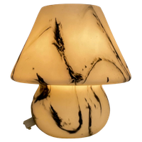 Pecoranera - Vetri Murano - Glass Mushroom Lamp Wit A Marble Like Painting - 1970’S - Italy