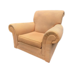 Klassiek Vintage Engelse Fauteuil Met Messing Wieltjes thumbnail 1