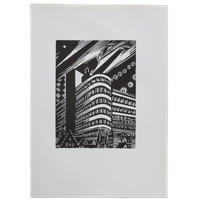 Houtsnede Van Frans Masereel: De Sabena Air Terminus Te Brussel