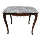 Vintage Queen Ann Salontafel Koffietafel Met Marmer Blad 21 thumbnail 1