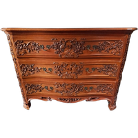 Louis Xv Franse Gebeeldhouwde Eiken Commode.