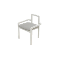 Side Chair In White Lacquered Wood 1980S