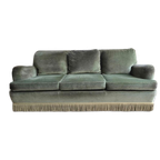 Vintage Velours Zetel Met Franjes – Retro 3-zit Zetel thumbnail 1
