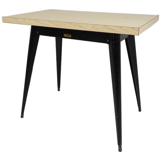 Bistrotafel Henri Julien, Model Tolix T55 Met Formica Blad, Jaren 50 1