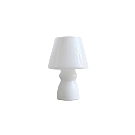 Vintage Wit Glazen Tafellamp 1