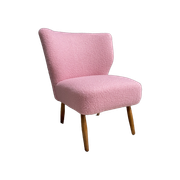 Pink Boucle Cocktail Chair 1960S