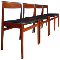 4x Vintage Deens Design Stoelen, Jaren '60