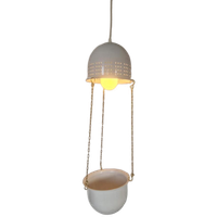 Vintage Woja Design Lamp Met Bloempot.