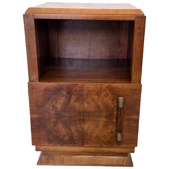 Frans Art Deco Mahonie Nachtkastje, Circa 1920/30 1