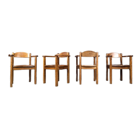 Vintage Wooden Armchairs Made In Belgium, 1970s 1