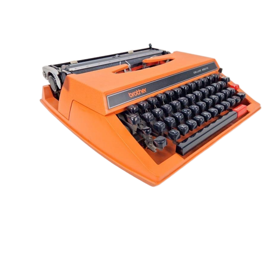 Vintage Oranje Brother Deluxe 650tr Typemachine Koffer ‘70 1