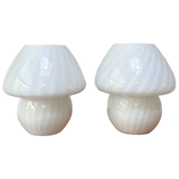 Mushroom Swirl Lampen Van Opaline Glas