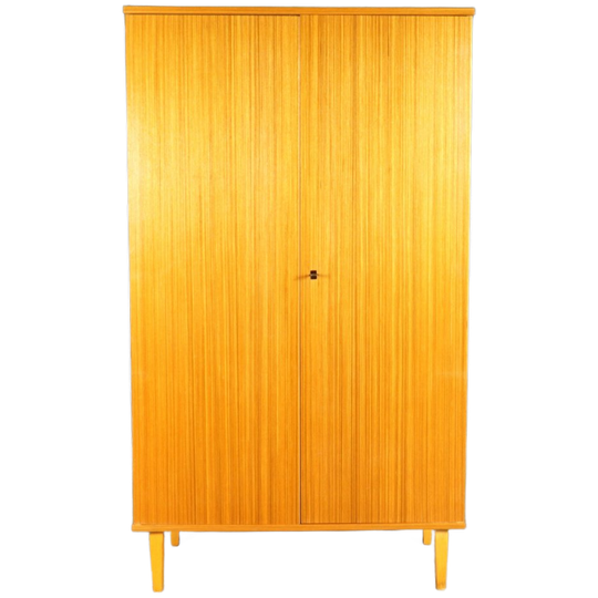 Vintage Tweedeurs Kledingkast – Notenhout – Jaren 60 1