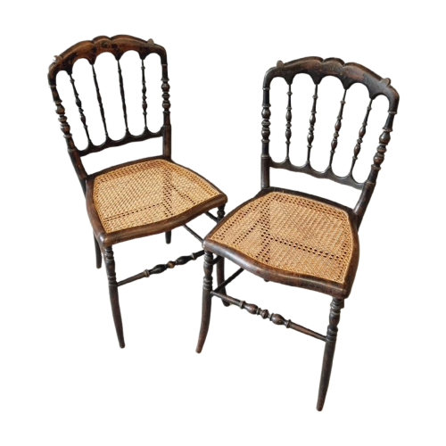 Set Antieke Stoelen Eetstoelen Frans Napoleon Iii