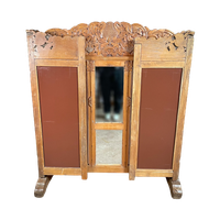Grote Vintage Oosterse Spiegel/Room Divider
