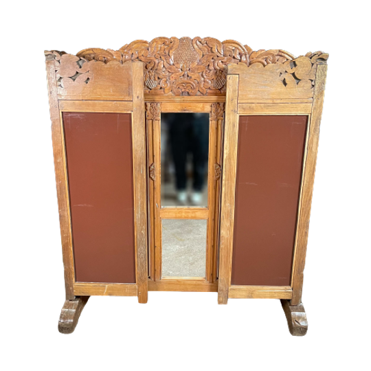 Grote Vintage Oosterse Spiegel/room Divider 1