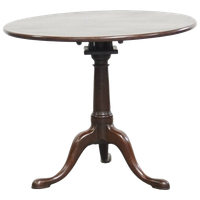 Geweldige Antieke Engelse Draaibare Barrel Leg Bird Cage Tilt Top Table Uit De 18e Eeuw