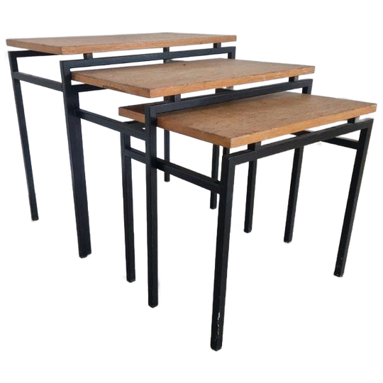 Cees Braakman Vintage Nest Tafeltjes Mimiset Jaren 60 1