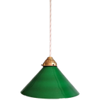 Art Deco Hanglamp In Kegelgroen Opaline, 1920-30 thumbnail 1