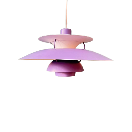 Originele Vroege Louis Poulsen Ph5 Schalenlamp Paars 1960 1