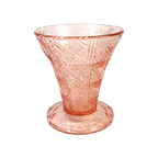 Vintage Glazen Vaasje Roze Zalm thumbnail 1