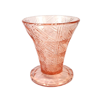 Vintage Glazen Vaasje Roze Zalm