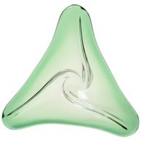 Vintage Groene Kristallen Schaal Val Saint Lambert Jaren 60