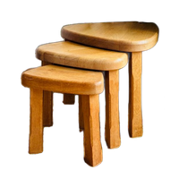 Set Van 3 Vintage Houten Nesting Tables