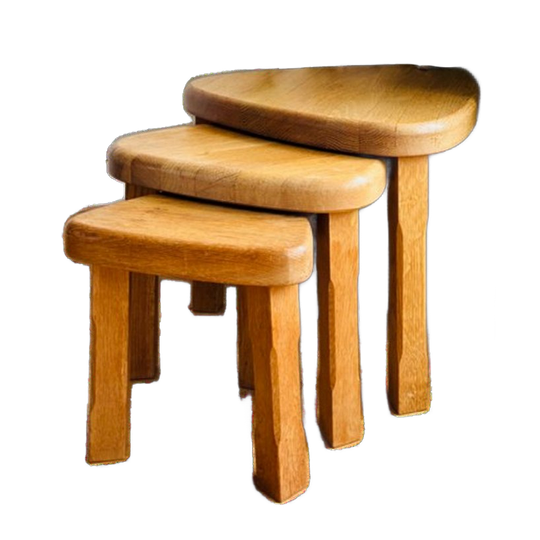 Set Van 3 Vintage Houten Nesting Tables 1